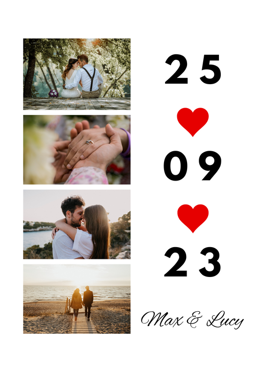 Customised Couples Date Print 2