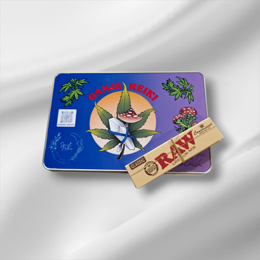 Ganja Reiki Rolling Tin with Raw Papers